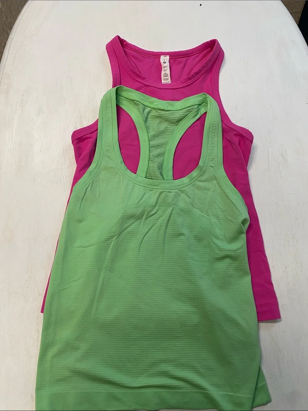 lululemon athletica Racerback Tank Tops - Bright Pink & Lime Green